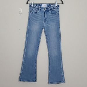 Frame Le Crop Mini Boot Cut Jeans Blue Wash Size 24